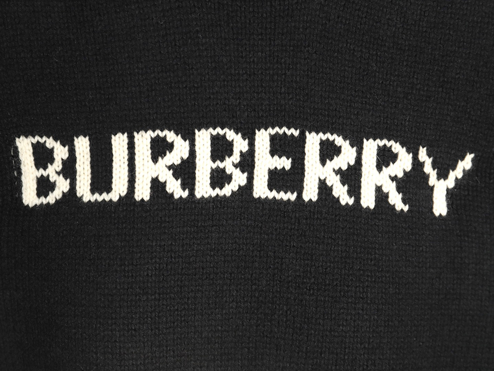 Burberry Equestrian Knight Logo Cashmere Blend Crew Neck Sweater TSK1