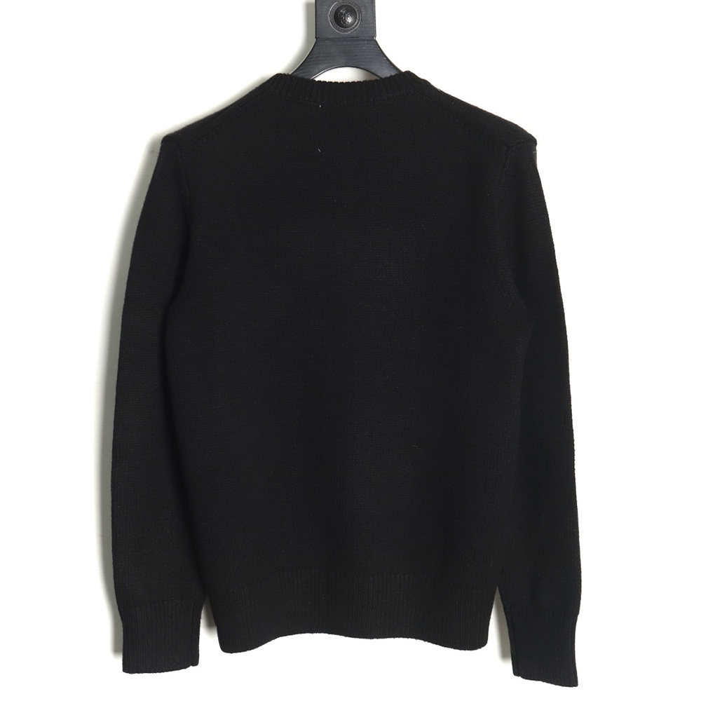 Burberry Equestrian Knight Logo Cashmere Blend Crew Neck Sweater TSK1