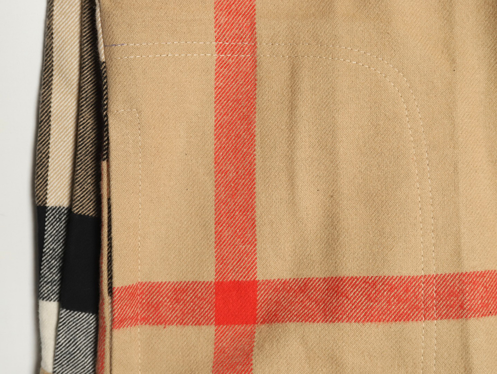 Burberry paneled plaid shirt jacket