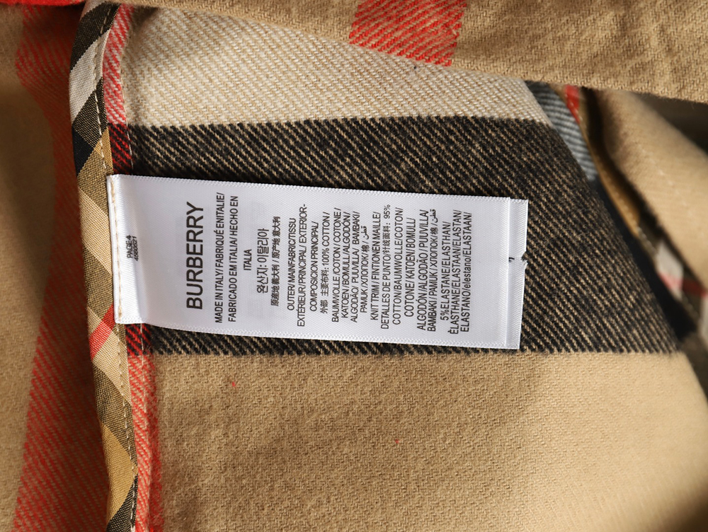 Burberry paneled plaid shirt jacket