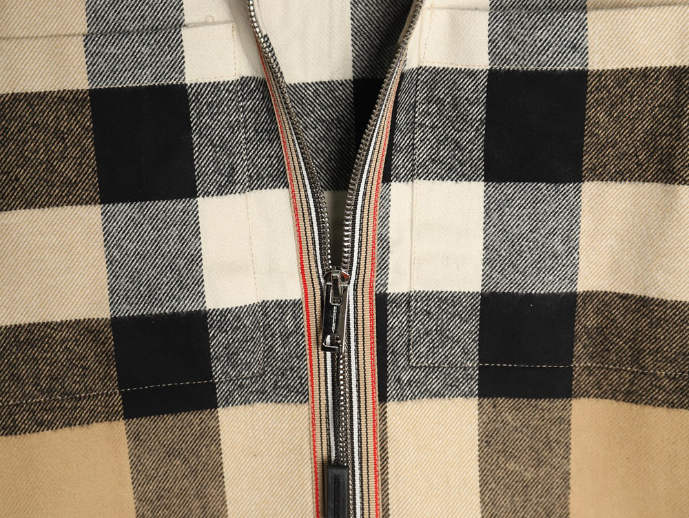 Burberry large checkered shirt jacket