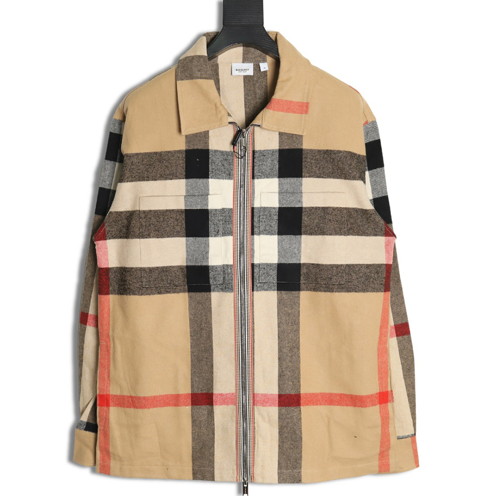Burberry large checkered shirt jacket