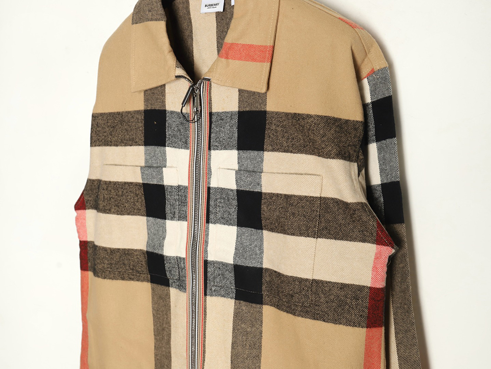 Burberry large checkered shirt jacket