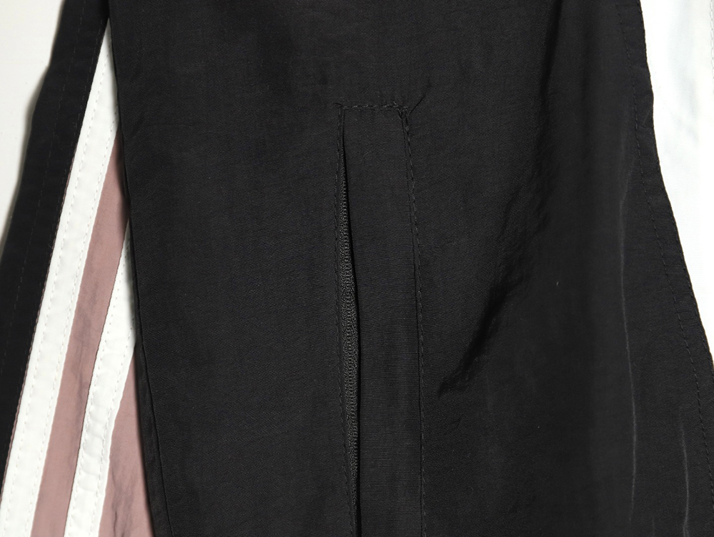 Balenciaga double hook embroidery color block stand collar jacket