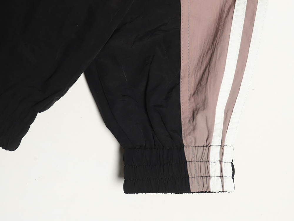 Balenciaga double hook embroidery color block stand collar jacket