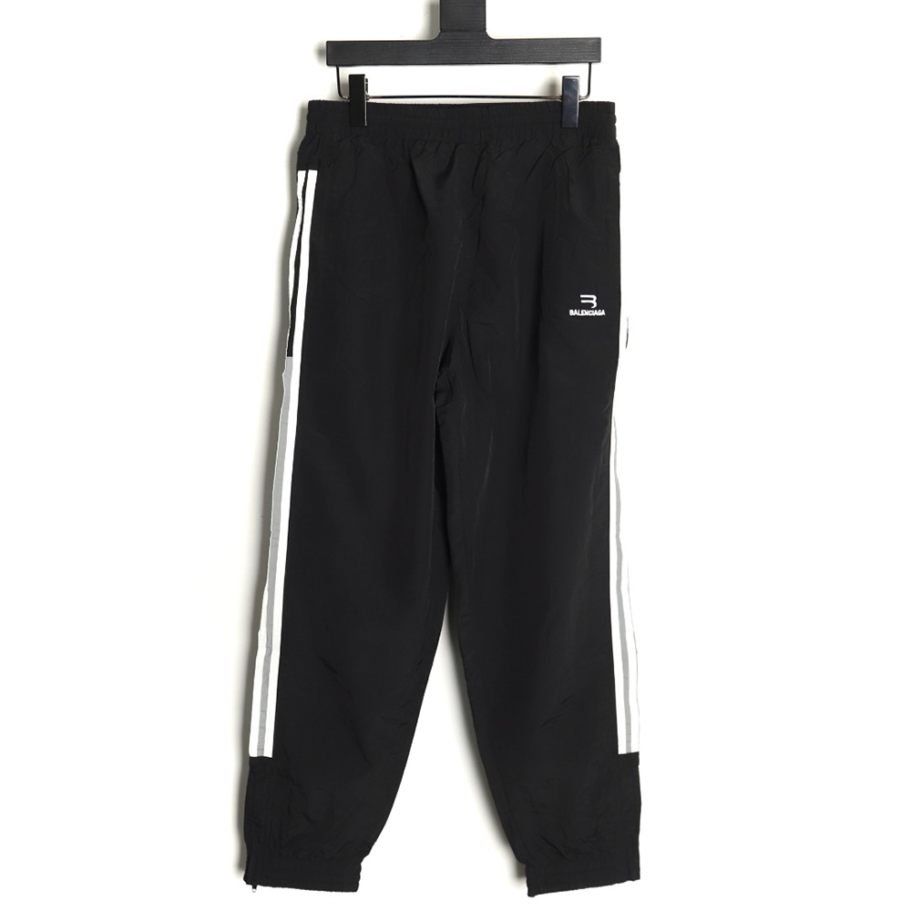 Balenciaga double hook embroidered colorblock trousers
