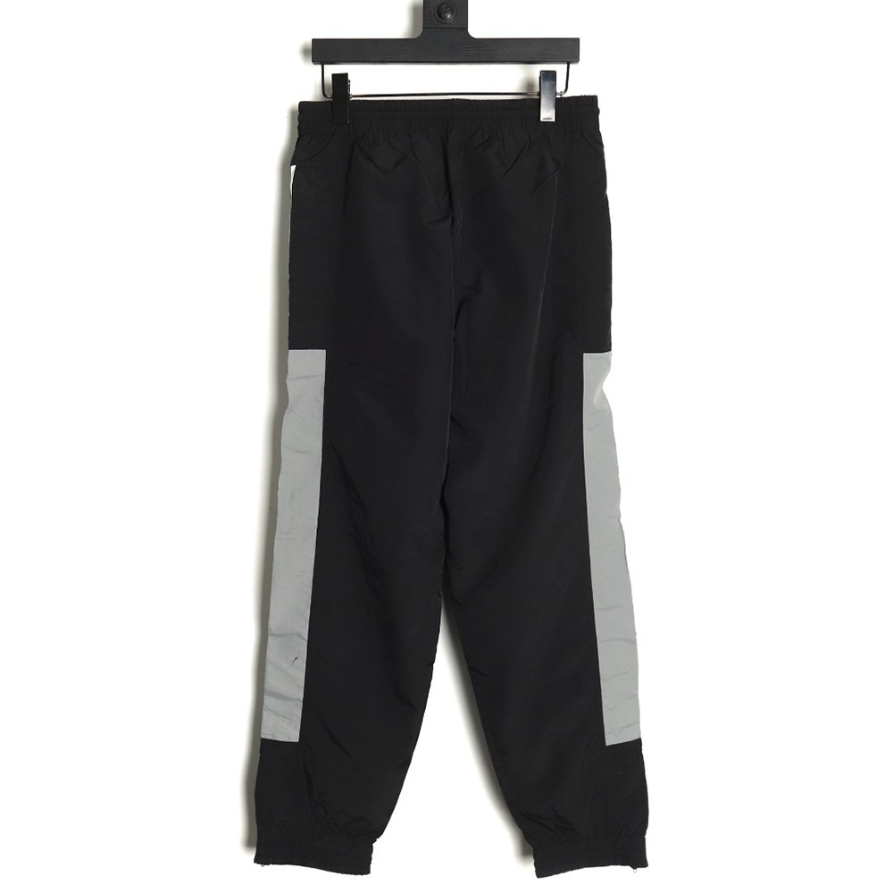 Balenciaga double hook embroidered colorblock trousers