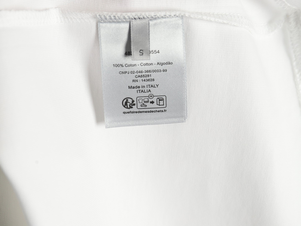 Dior cursive embroidered letters short-sleeved T-shirt