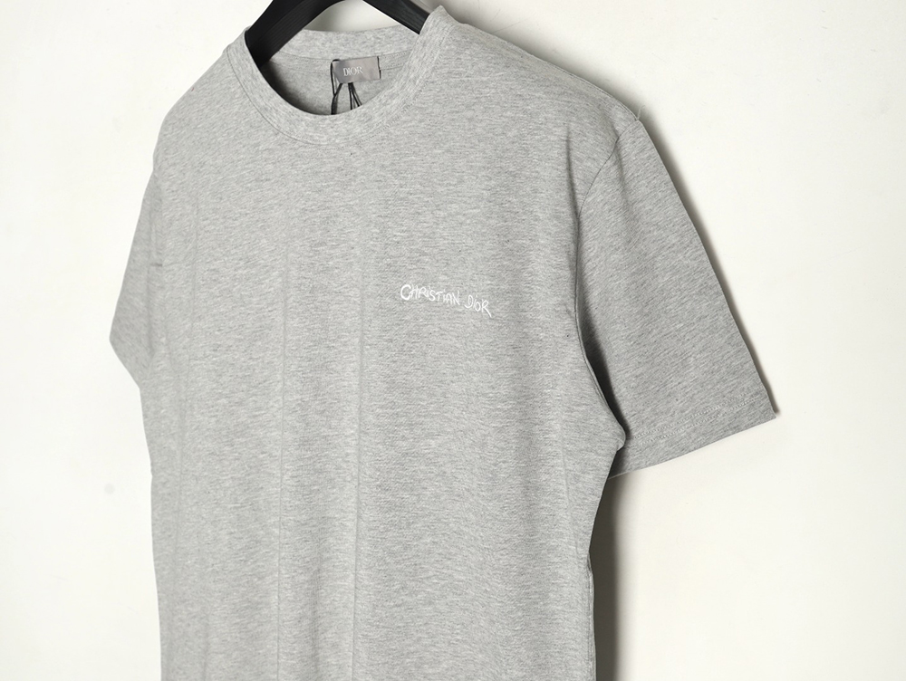 Dior cursive embroidered letters short-sleeved T-shirt TSK2