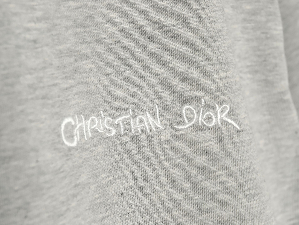 Dior cursive embroidered letters short-sleeved T-shirt TSK2