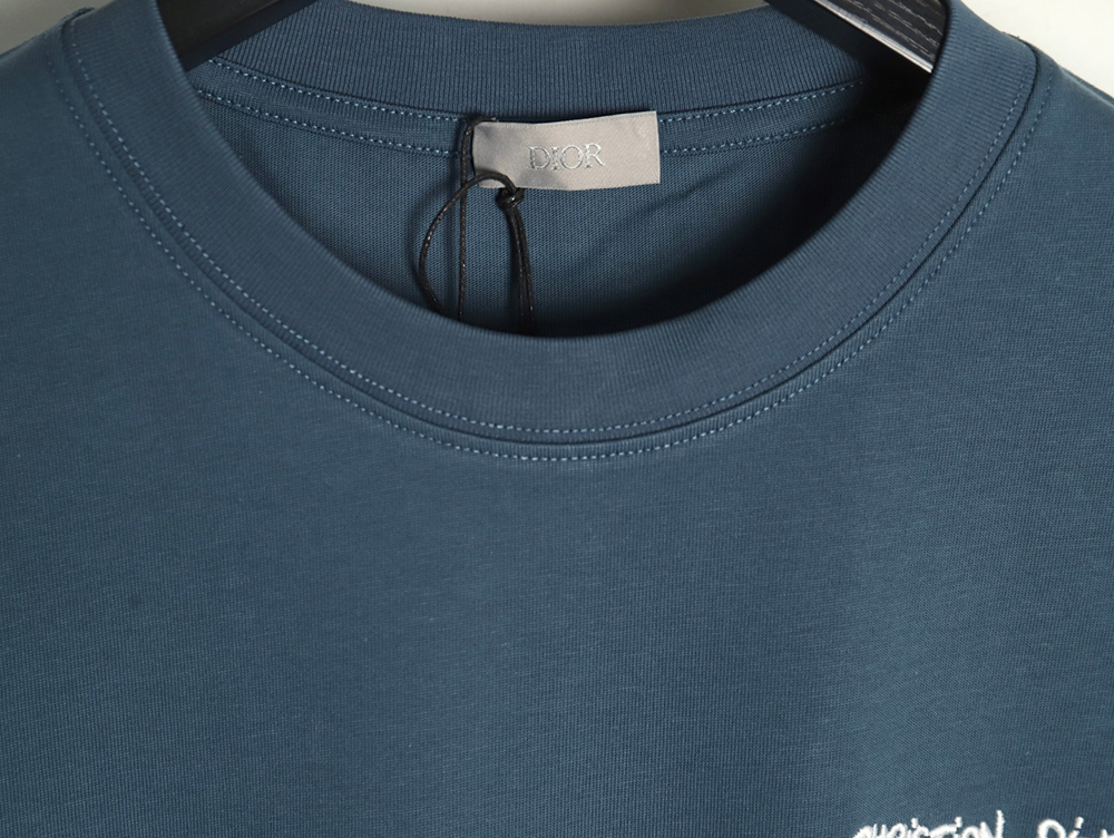 Dior cursive embroidered letters short-sleeved T-shirt TSK3