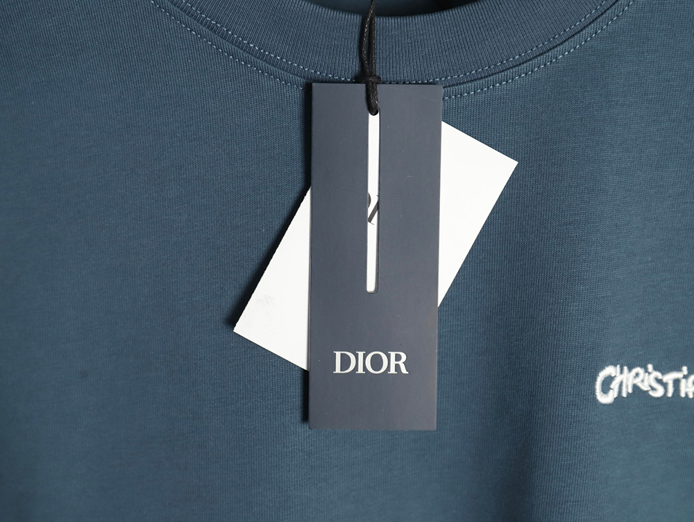 Dior cursive embroidered letters short-sleeved T-shirt TSK3