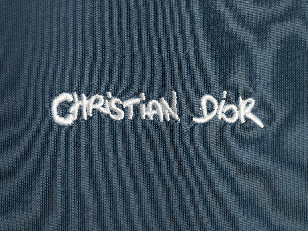 Dior cursive embroidered letters short-sleeved T-shirt TSK3