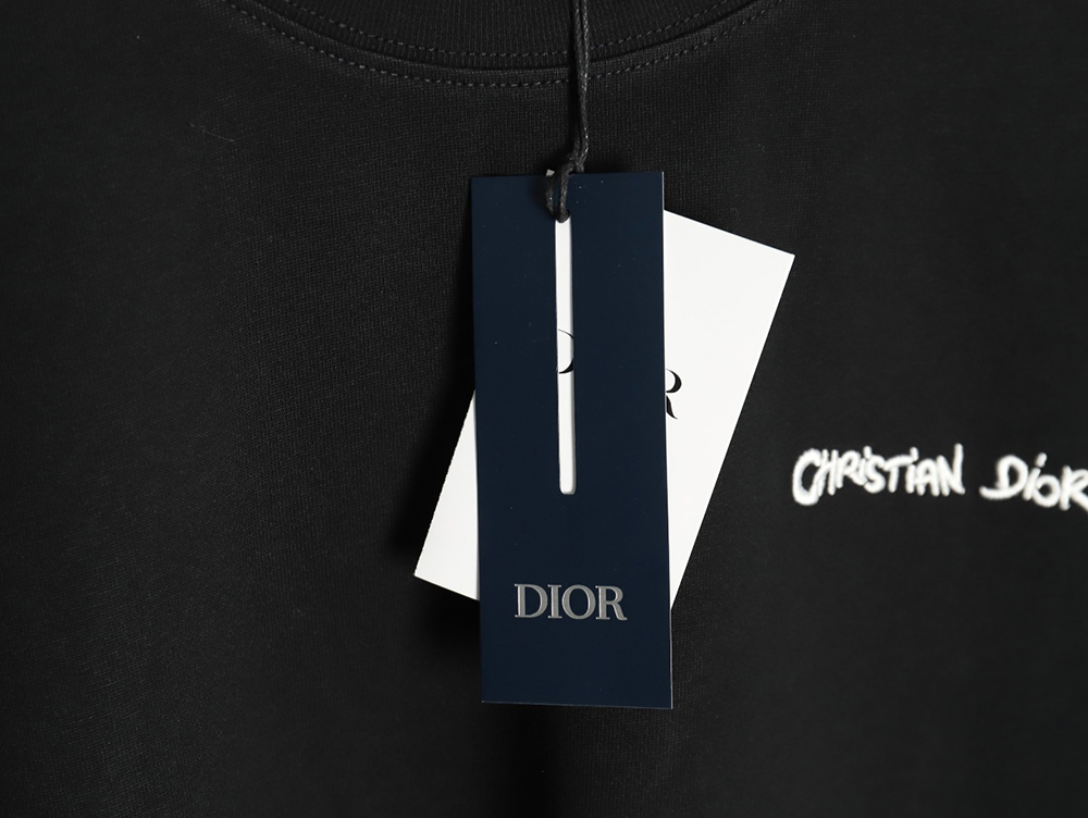 Dior cursive embroidered letters short-sleeved T-shirt TSK4