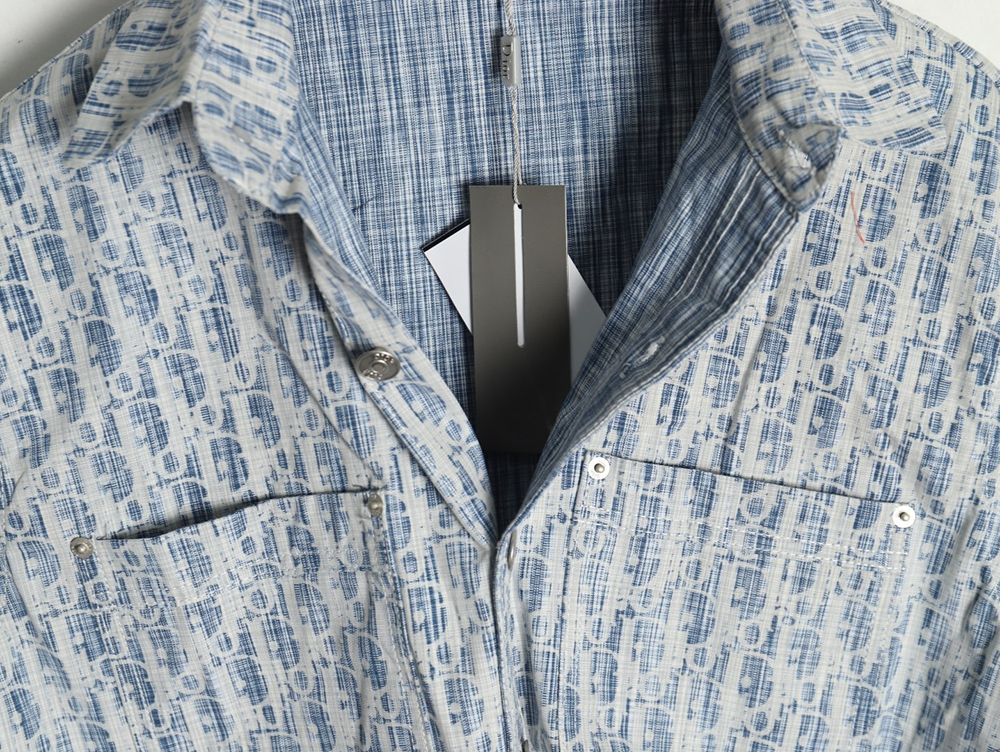 Dior classic all over print monogram denim shirt jacket