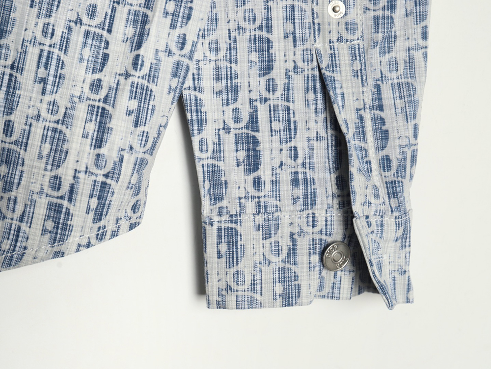 Dior classic all over print monogram denim shirt jacket