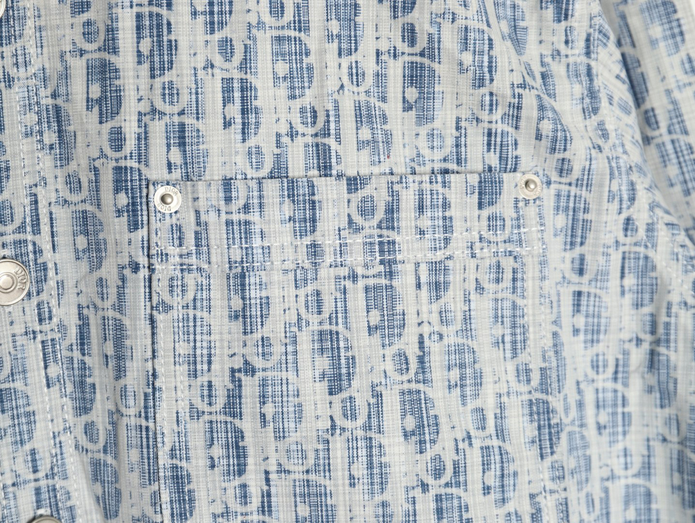 Dior classic all over print monogram denim shirt jacket