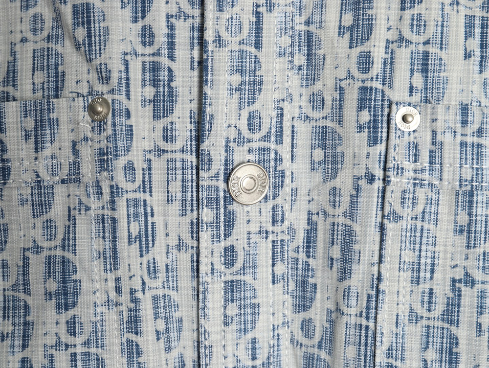Dior classic all over print monogram denim shirt jacket