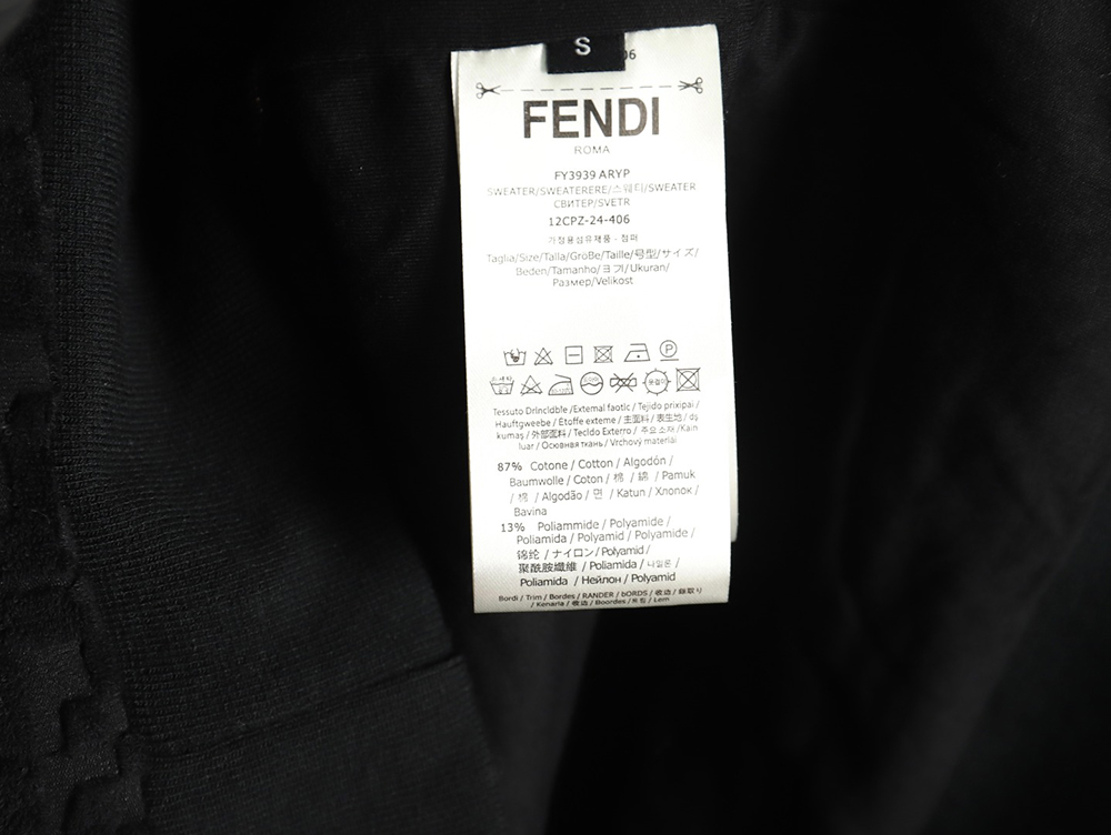 Fendi flocked full print hooded zip-up sweatshirt jacket