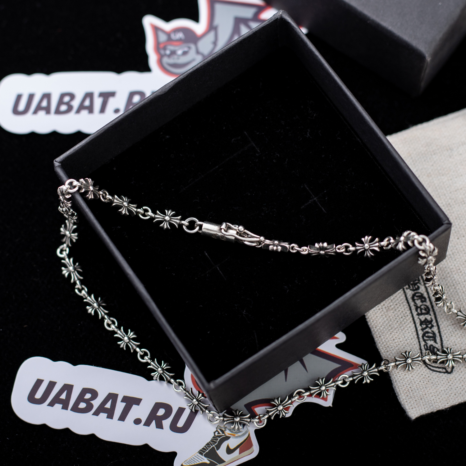 Chrome Hearts Silver Cross Pendant Necklace G9315