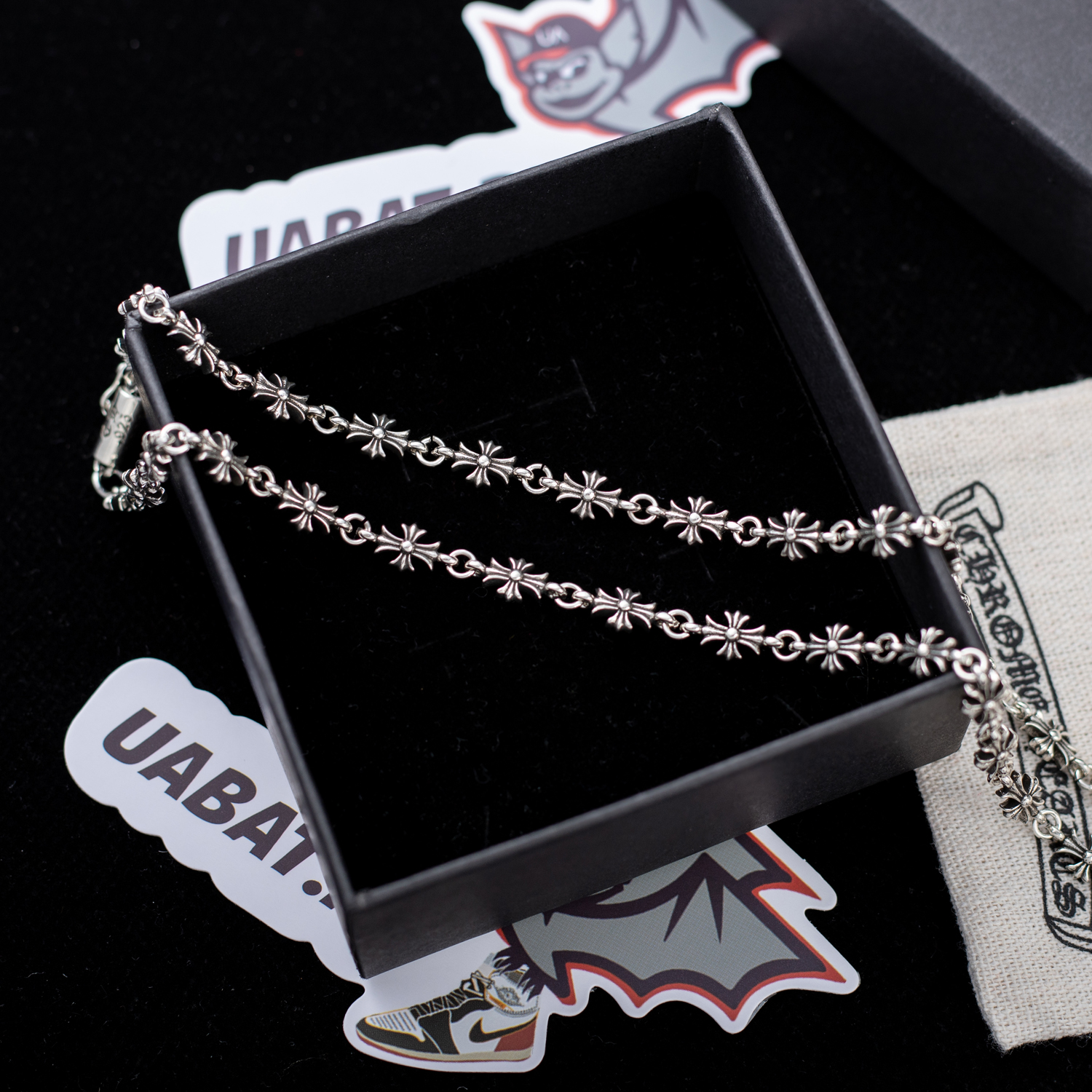 Chrome Hearts Silver Cross Pendant Necklace G9315