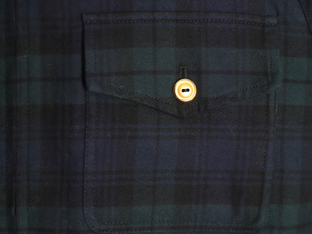 Miu Miu Green Check Wool Plaid Jacket