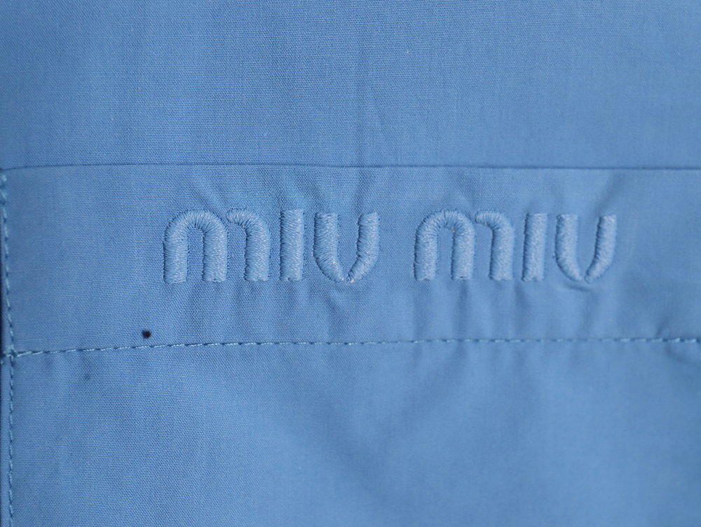 Miu Miu poplin pocket lapel long sleeve shirt TSK1