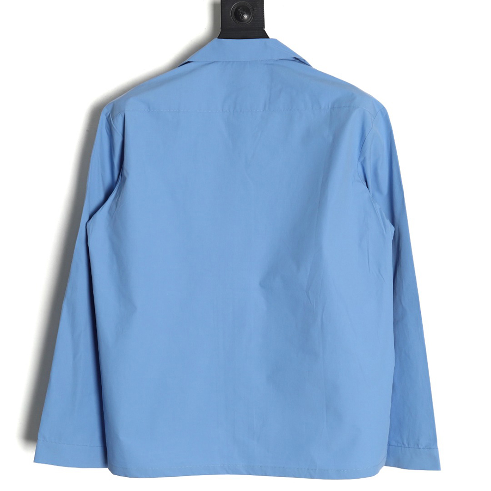 Miu Miu poplin pocket lapel long sleeve shirt TSK1