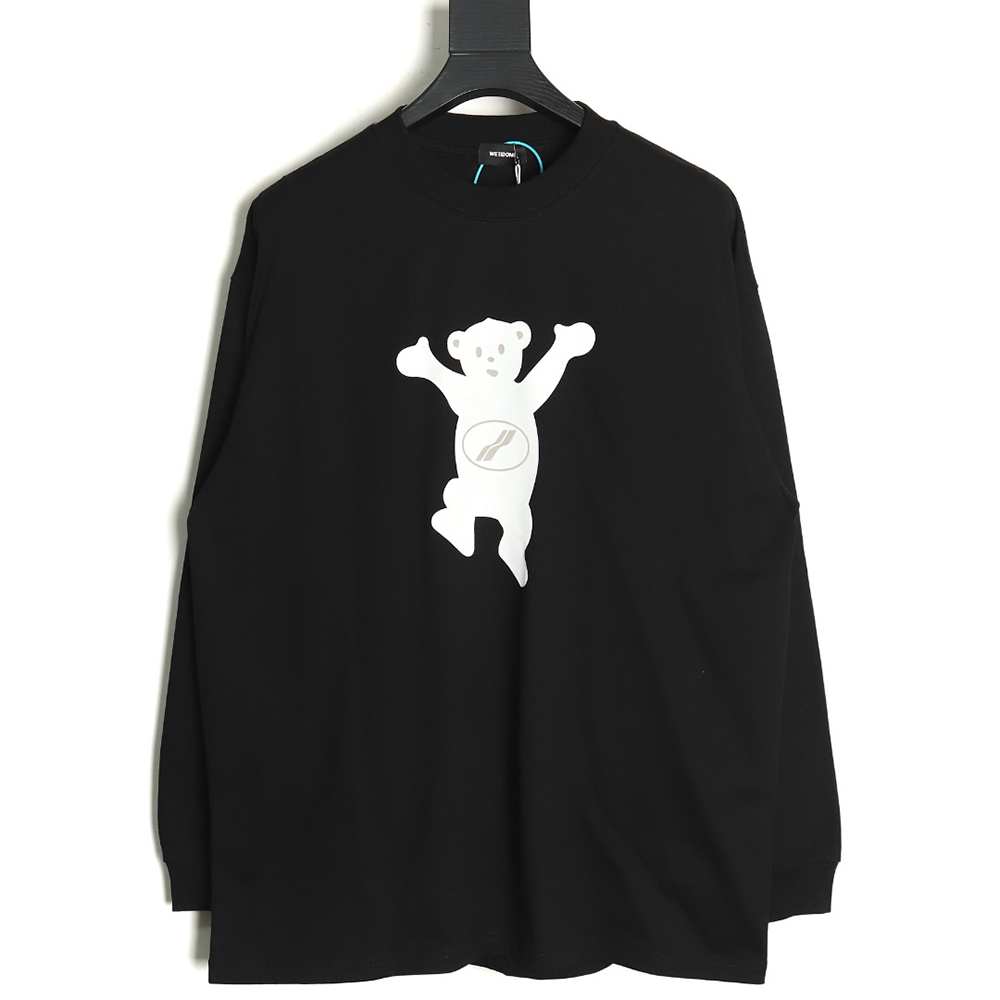 We11 Done Double-sided cute bear print long sleeves TSK1
