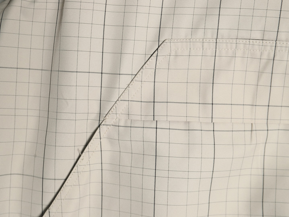 Balenciaga embroidered stand collar half-zip checked jacket