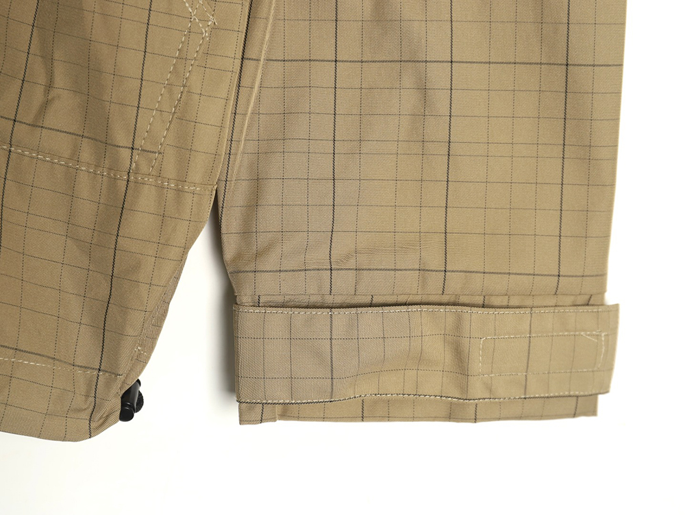 Balenciaga embroidered stand collar half-zip checked jacket TSK1