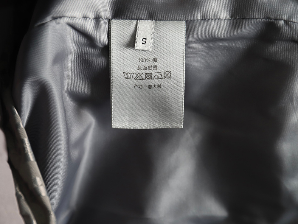 Dior patchwork letter embroidery hooded trench coat