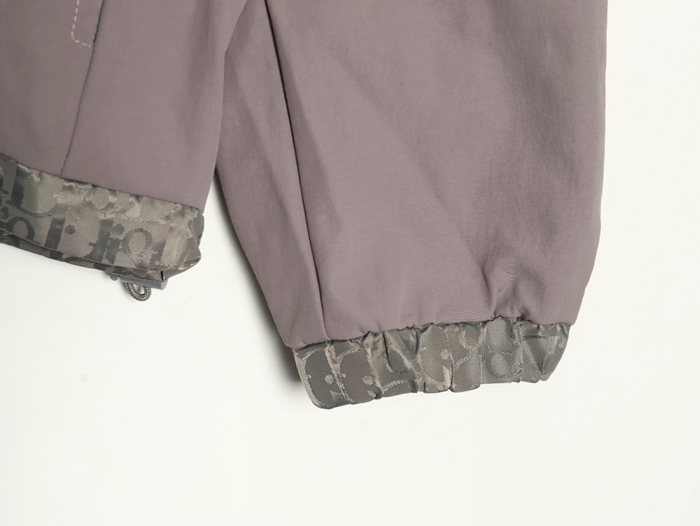 Dior patchwork letter embroidery hooded trench coat