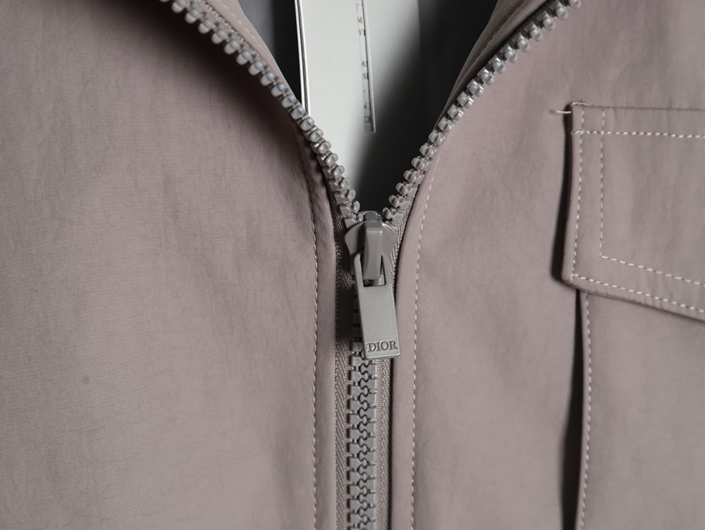 Dior patchwork letter embroidery hooded trench coat