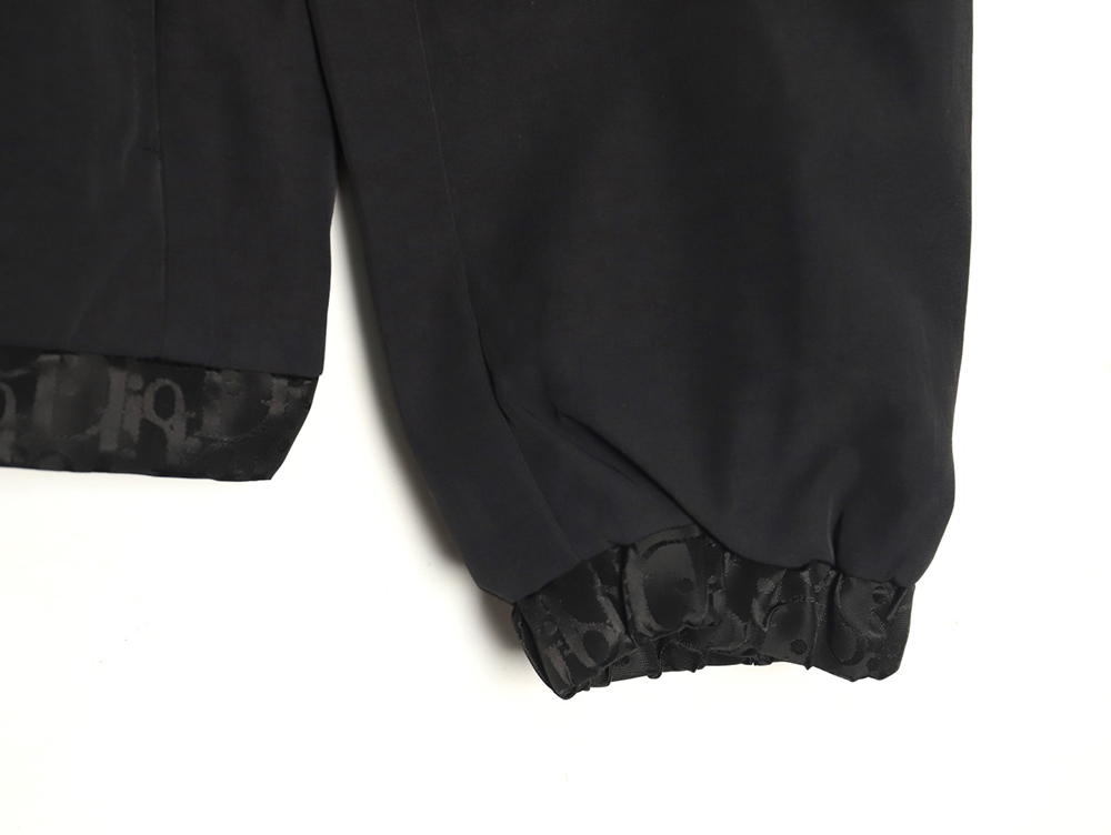 Dior patchwork letter embroidery hooded trench coat TSK1