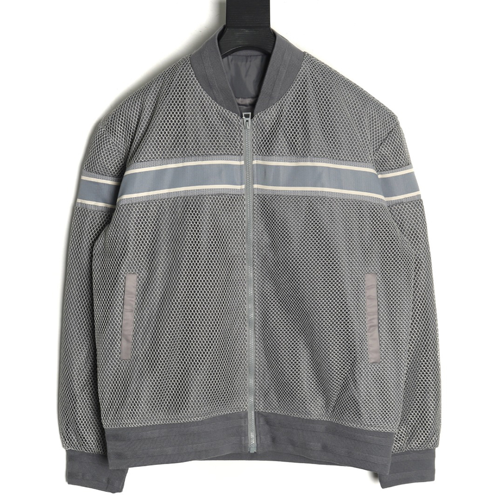 Dior mesh webbing baseball jacket