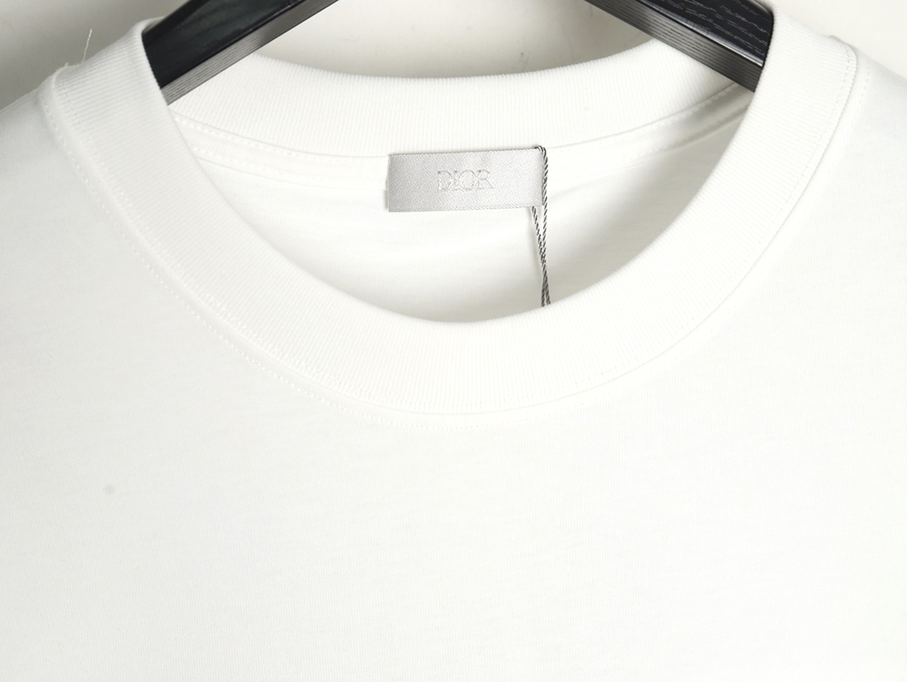 Dior lettering embroidered short sleeve T-shirt