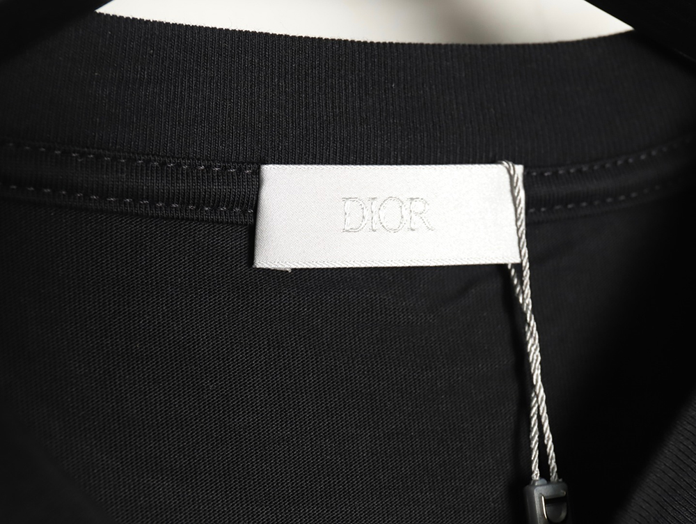 Dior lettering embroidered short sleeve T-shirt