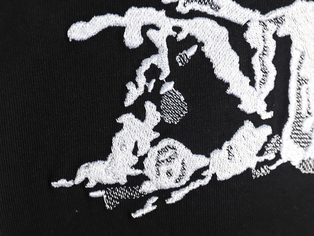 Dior lettering embroidered short sleeve T-shirt