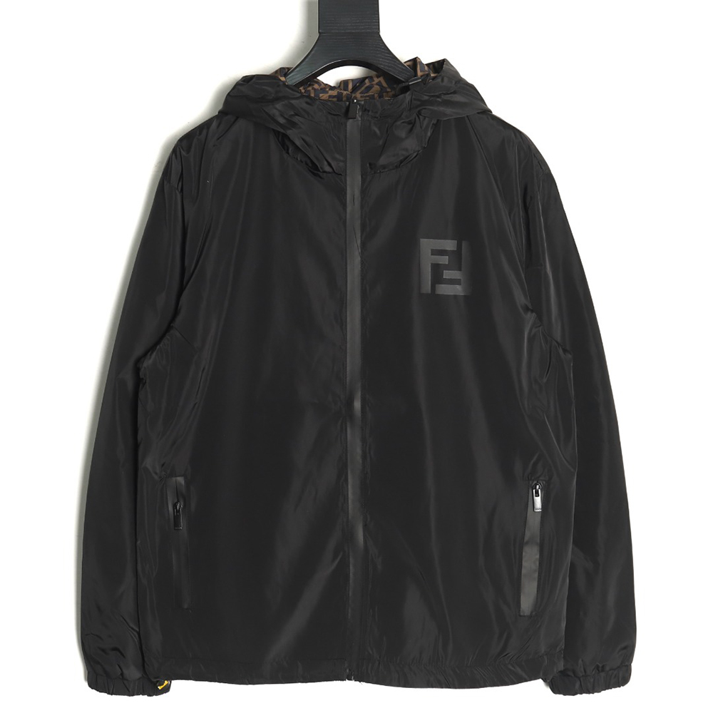 Fendi monogram FF full print double-sided windbreaker zipper jacket