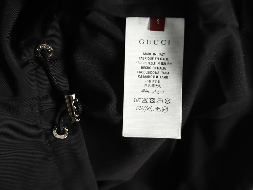 Gucci patchwork all over print monogram hooded windbreaker jacket