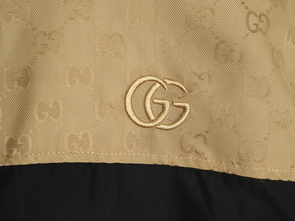 Gucci patchwork all over print monogram hooded windbreaker jacket