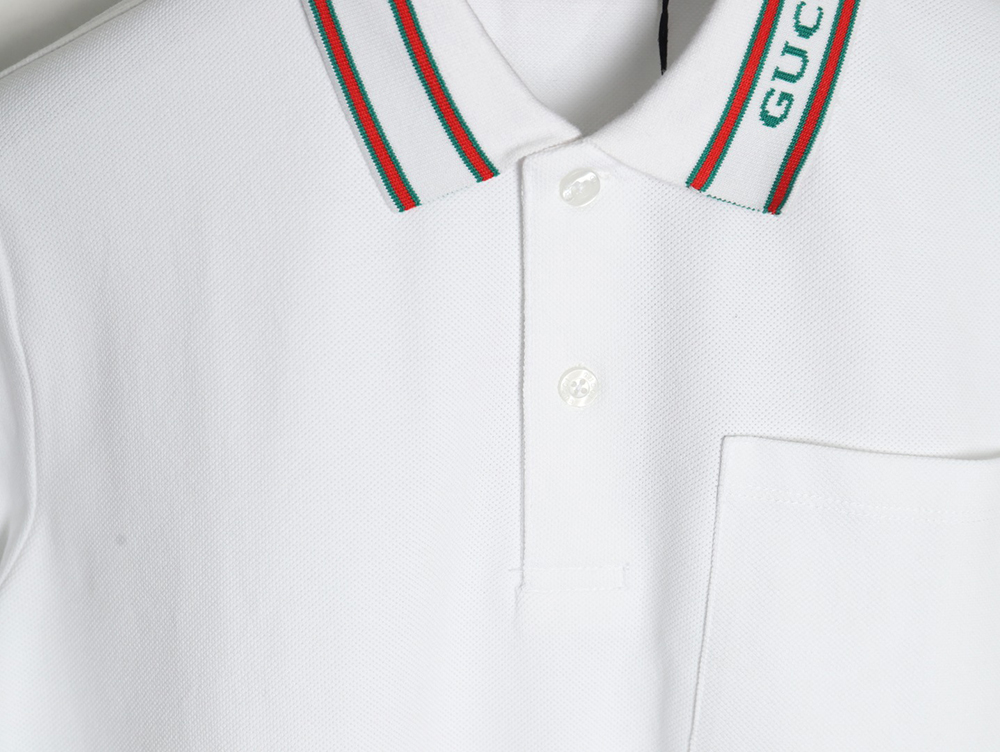 Gucci Neck Lettering Short Sleeve Polo Shirt