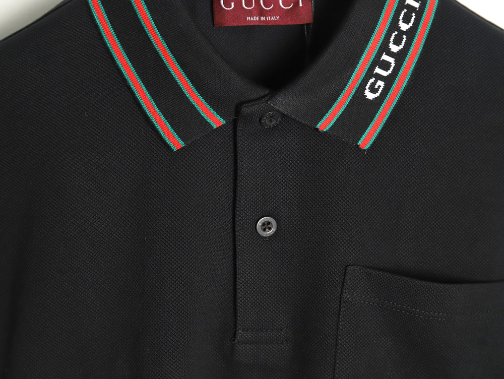 Gucci Neck Lettering Short Sleeve Polo Shirt TSK1