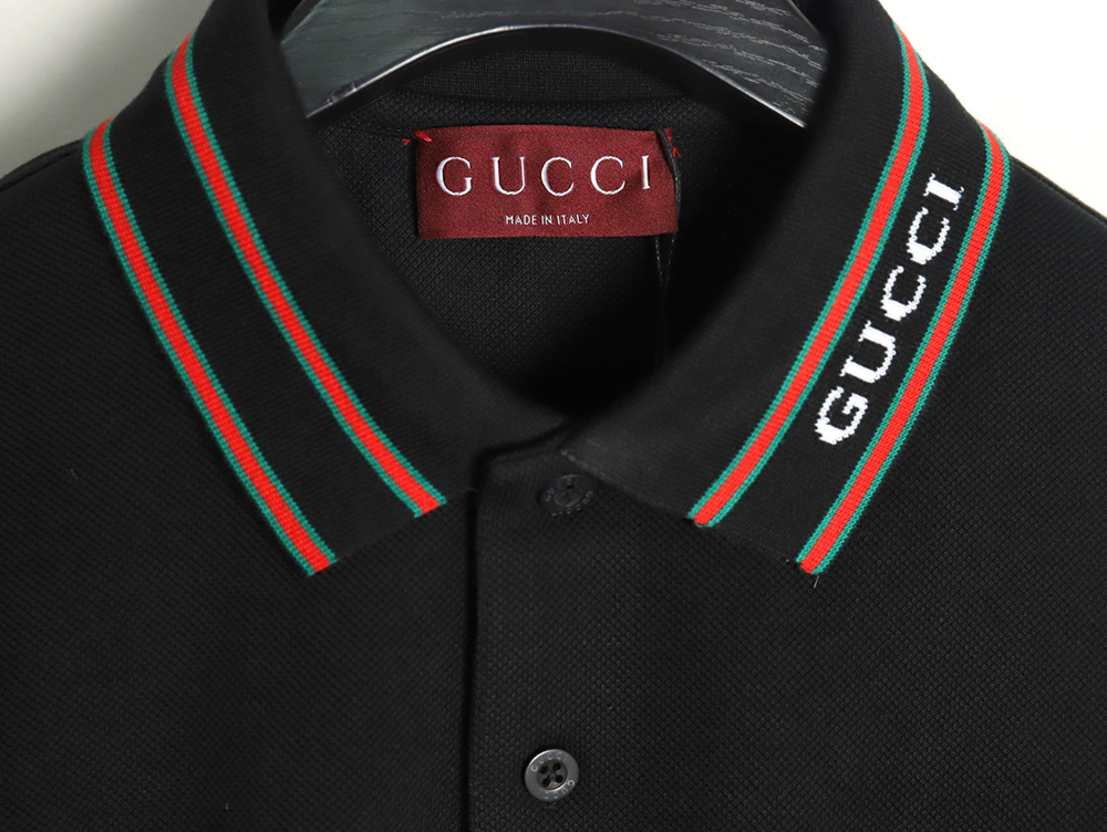 Gucci Neck Lettering Short Sleeve Polo Shirt TSK1