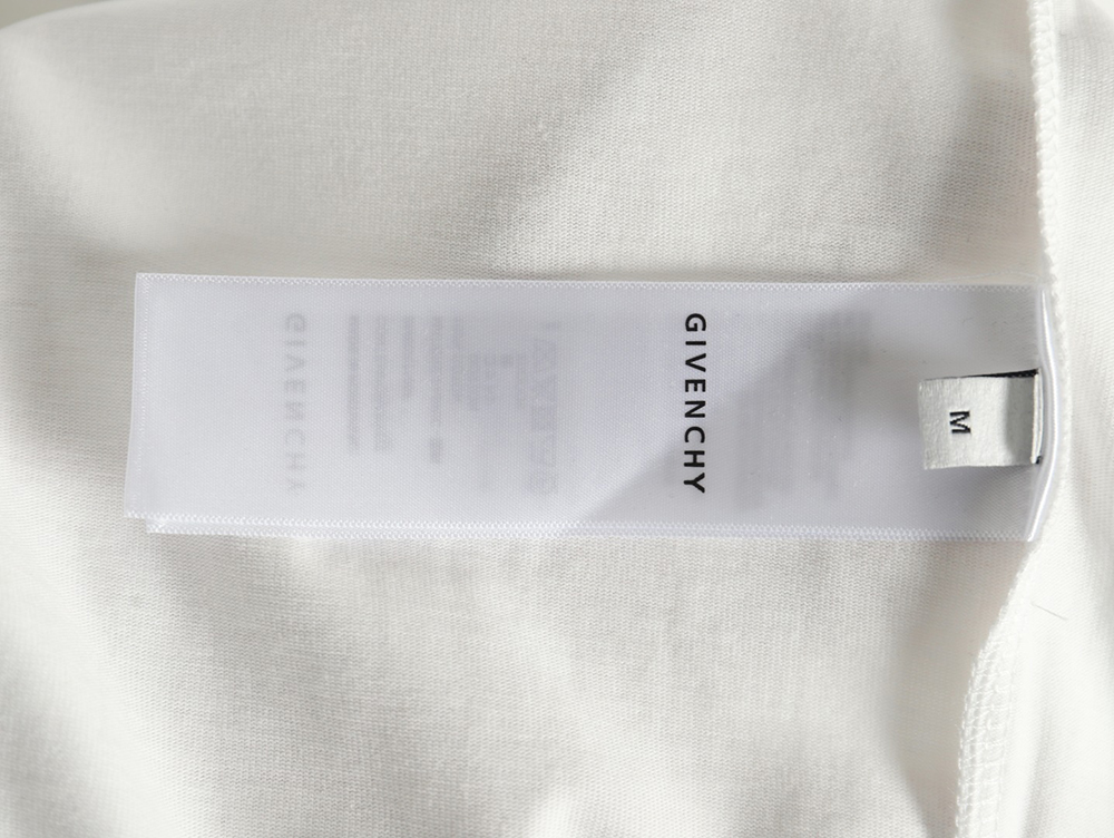 Givenchy hollow arc letter embroidered short-sleeved T-shirt