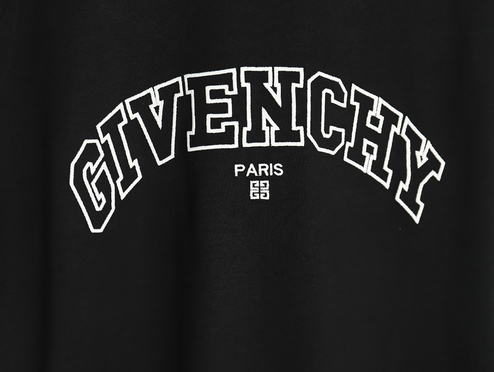 Givenchy hollow arc letter embroidered short-sleeved T-shirt TSK1