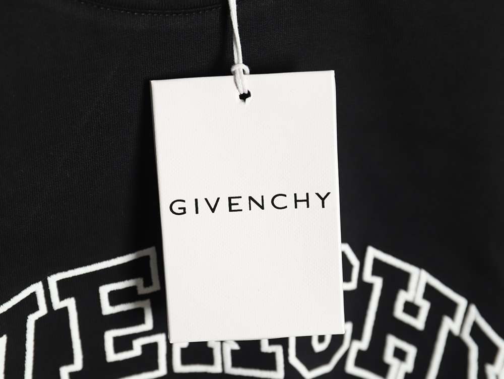 Givenchy hollow arc letter embroidered short-sleeved T-shirt TSK1