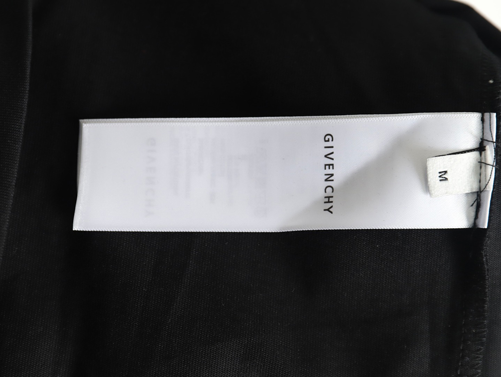 Givenchy hollow arc letter embroidered short-sleeved T-shirt TSK1