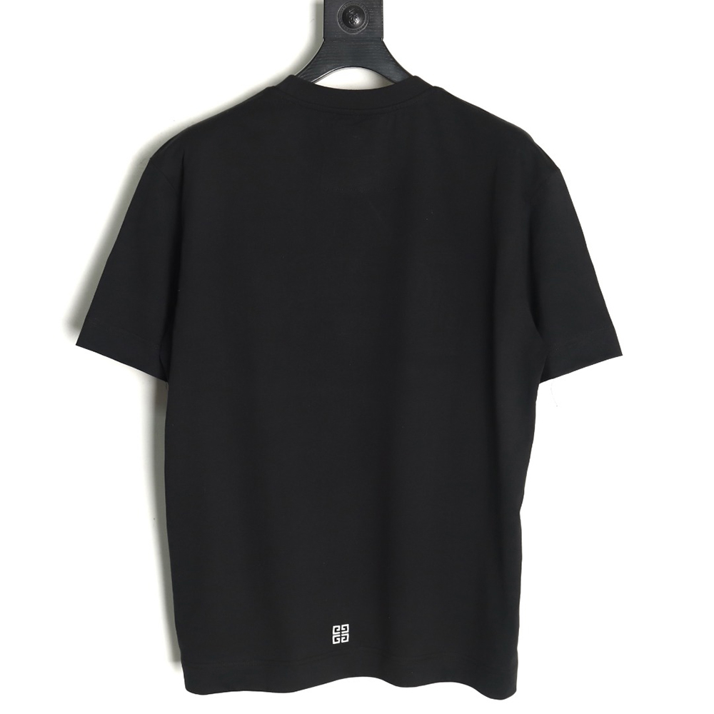 Givenchy hollow arc letter embroidered short-sleeved T-shirt TSK1